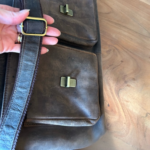 Original vintage leather briefcase - Picture 3 of 5